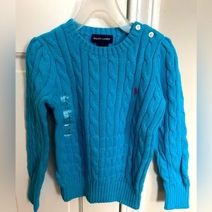 Ralph Lauren sweater - Girls - bright blue - 6 years